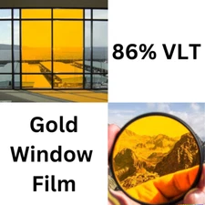 Gold Window Tinting Film 86% VLT 30" Golden