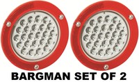 Bargman Set Of 2 (two) 4 Round Led Trailer Tail Lamp W/ Mount Flange 54200-012 Bargman Set Of 2 (two) 4 Round Led Trailer Tail Lamp W/ Mount Flange 54200-012