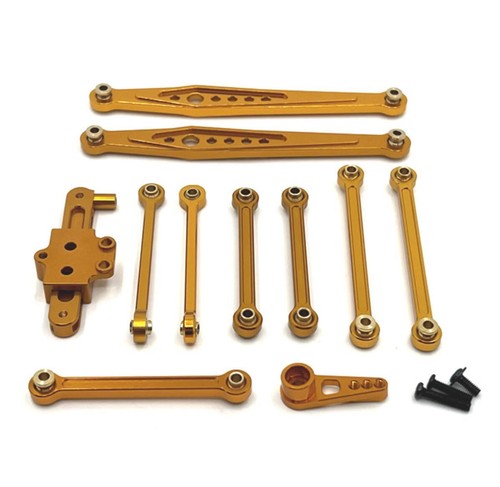 Alloy Steering Servo Saver Complete tie rod Link Kit For 1/12 12428 12423 12427 - Picture 3 of 16