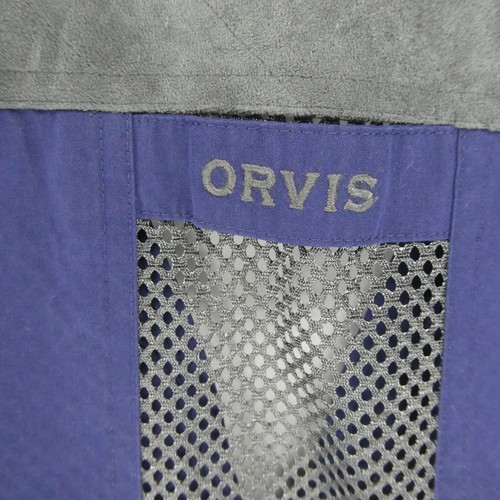 ORVIS Men's Blue Gray M Suede Vest Field Hunting Shooting Clay Target Utility - Picture 9 of 14