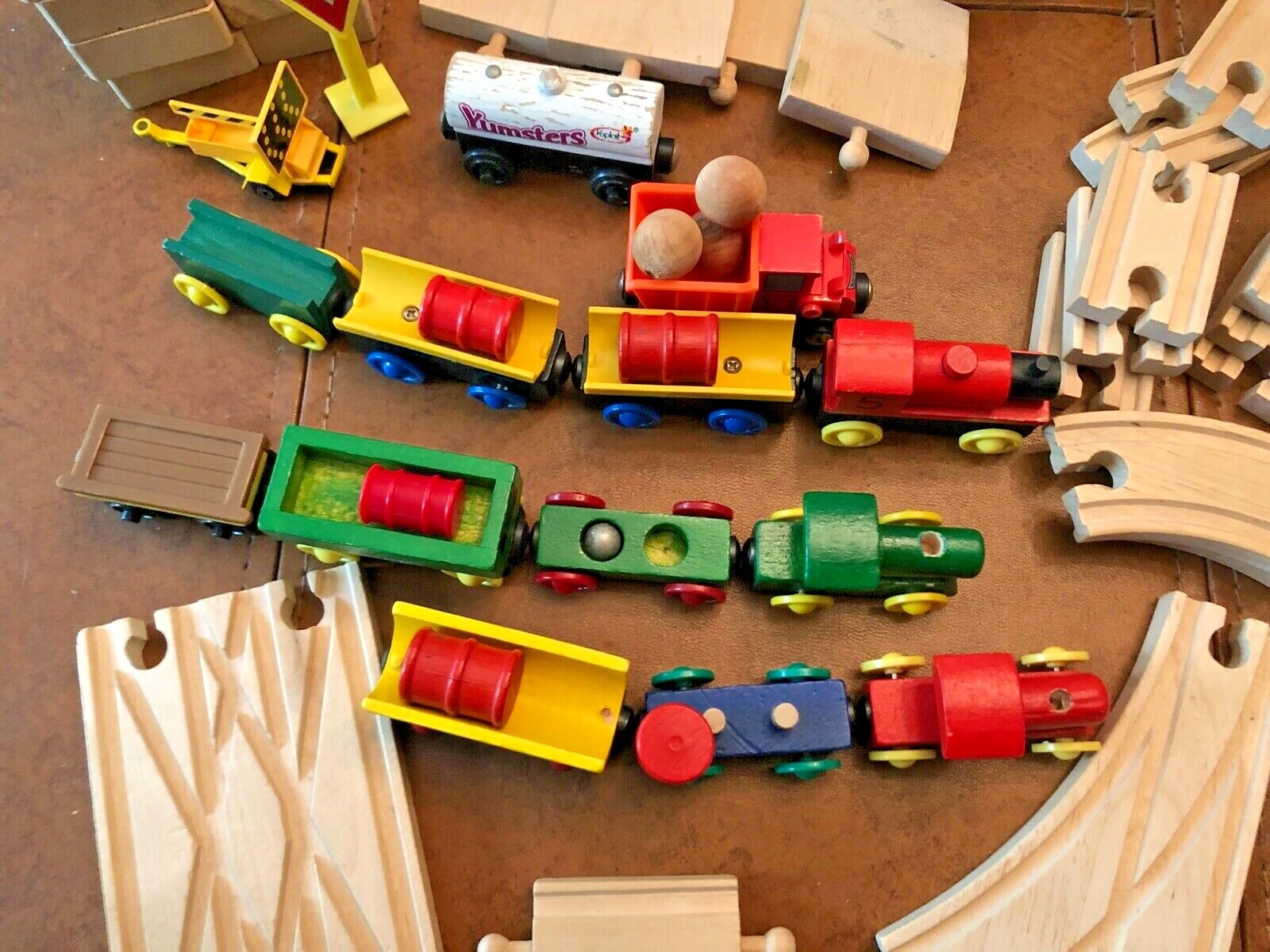 wooden train buildings