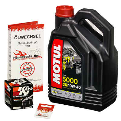 Kawasaki Z 750 /R, 07-14, ZR750L ZR750N; Motul 10w40 Öl; K&N Ölfilter Motorölset