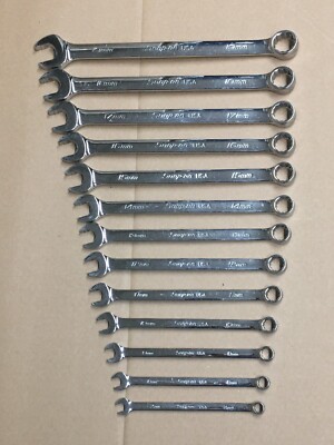 Snap On 13pc Metric Wrench Set - 7mm-19mm - Flank Drive Plus
