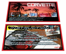 Bally Corvette Pinball Custom Apron Instruction Cards