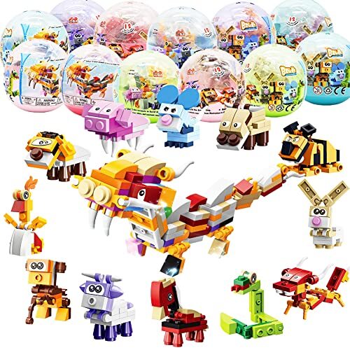 12Pcs PreFilled Easter Eggs with Animals Building Blocks, 12 in 1 Egg Surprise - Picture 6 of 8