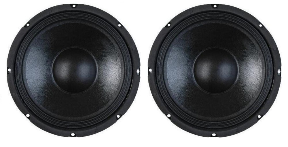2-Pack 10-inch Pro DJ Subwoofer Speakers - 4 Ohm High Volume PA Sound