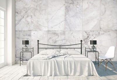 3D White Marble G3017 Wallpaper Wall Murals Removable Self-adhesive Honey
