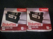 IMATION DISKETTES 10 PACK x2 20 MAC FORMATTED 1.4 MB 2HD - NEW IN PACKAGE