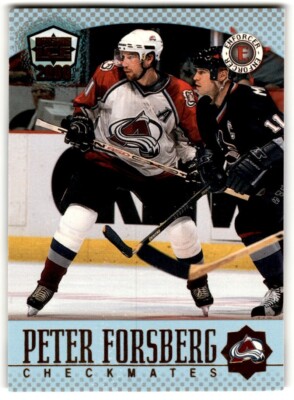 1999-00 Dynagon Ice Checkmates Peter Forsberg #20 Colorado Avalanche