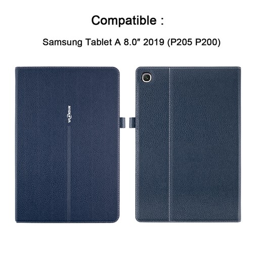 For Samsung Tab A 8.0 inch P200 Case Folio Flip Slim Pocket Smart Wallet Cover - Picture 3 of 29