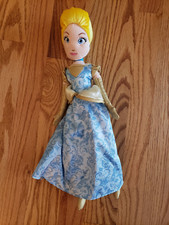 Disney Store Cinderella 16" plush doll blue satin dress