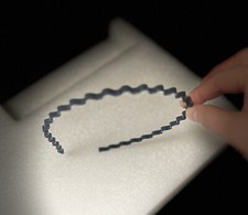 Black Metal Sports Hairband Headband Wave Alice Style Unisex for Women or Men