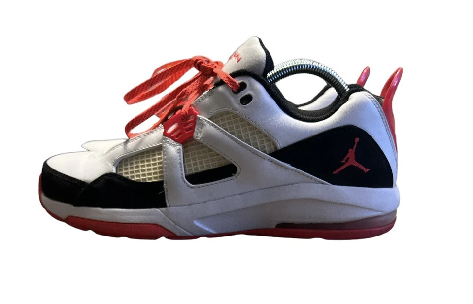 Nike Air Jordan Retro 4 Bajo Blanco Infrarrojo Negro Hombres Zapatos 343408 163 Talla 9.5 Foto 3 de 4