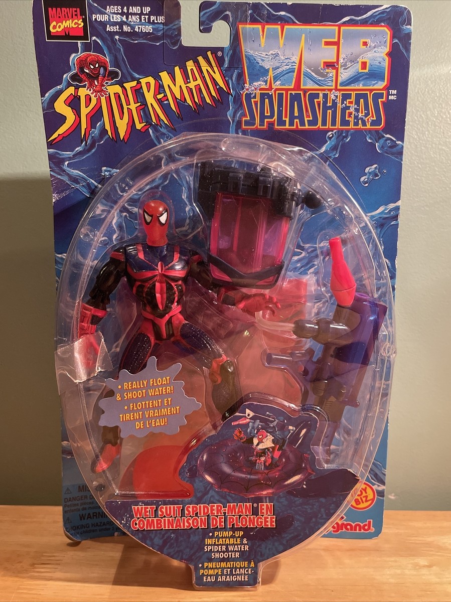 TOYBIZ  スパイダーマン〈 ウェブスプラッシャー スパイダーマン 〉 MARVEL WEB SPLASHERS WET SUIT SPIDER-MAN 1998 RARE TOY BIZ | eBay