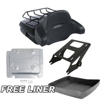 Chopped Trunk Black Rack Plate Fit For Harley Davidson Touring 2014-Up
