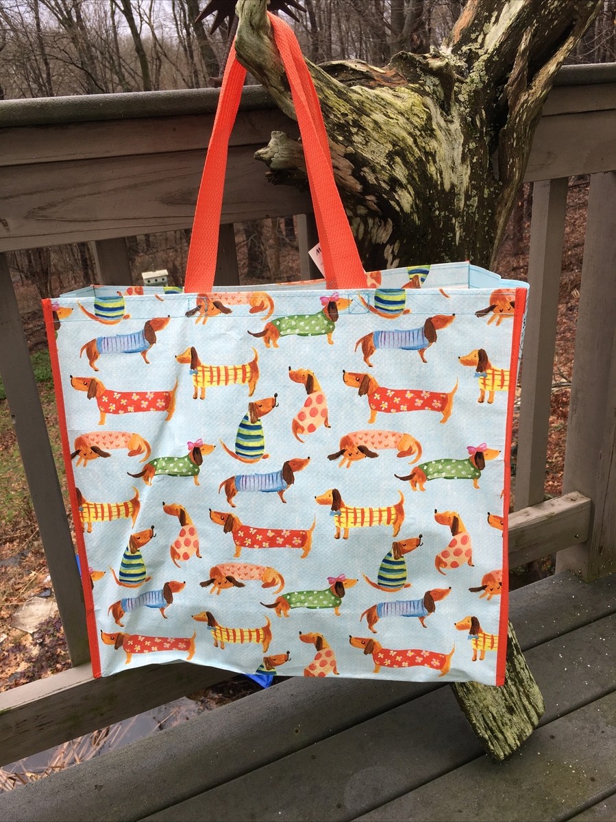 NEW Dachshunds~Doxie~Dogs in Sweaters~Shopping Bag Reusable