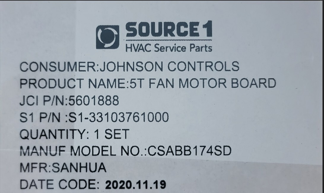 York 5T Fan Motor Board S1-33103761000 | eBay York 5T Fan Motor Board S1-33103761000 | eBay
