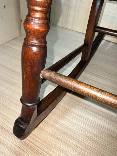 Antique Childs Rocker Cane Back Boho Rocking Chair Children’s Old Farmhouse  - Picture 8 of 24