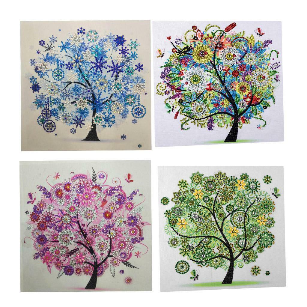 5d Diy Tree Of Four Seasons Diamond Embroidery Painting Handmade Wall