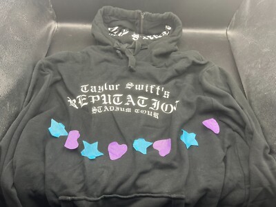Official Taylor Swift Reputation Stadium Tour Black Snake Hoodie Size S 