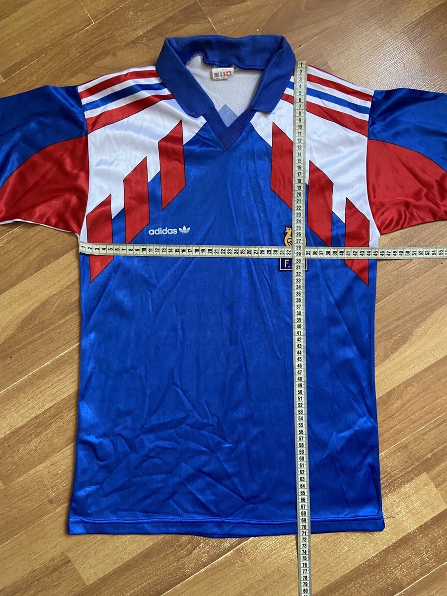 FRANCE 1990 1992 HOME FOOTBAL SHIRT SOCCER JERSEY LONG
