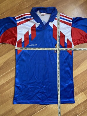 FRANCE 1990 1992 HOME FOOTBAL SHIRT SOCCER JERSEY LONG