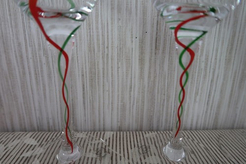 Set of 4 Lenox Holiday Ribbon Wine Glasses Discontinued Stemmed - Picture 5 of 10