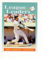 1992 Fleer Jose Canseco #688 Oakland Athletics Free Shipping