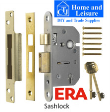 ERA VISCOUNT 5 LEVER MORTICE DOOR LOCK BRASS / SATIN 2.5" / 3.0" 