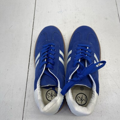 Mks Blue & White Lace Up Low Top Sneakers Women's Size 6 | eBay
