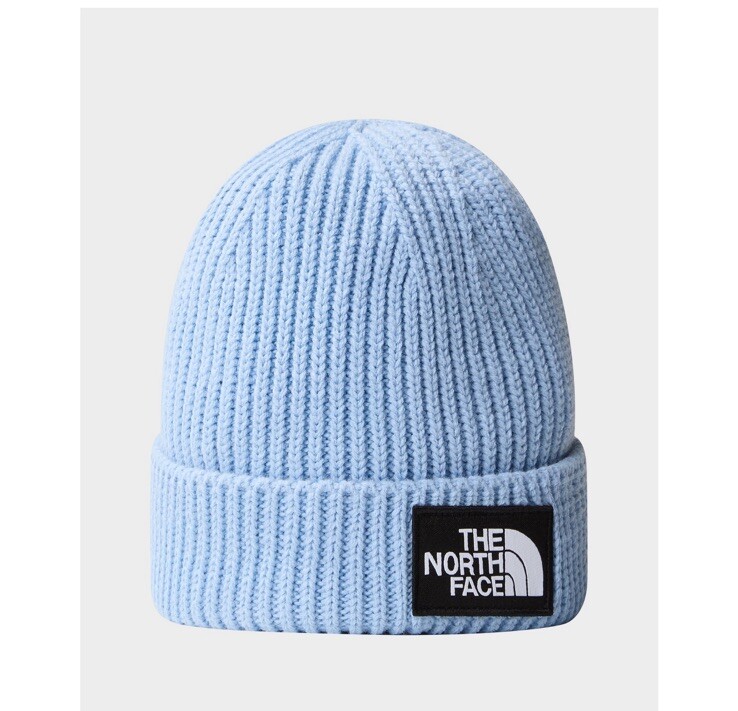 El Gorro De La Marca The North Face Con Puño Y Logo En Caja OS Azul