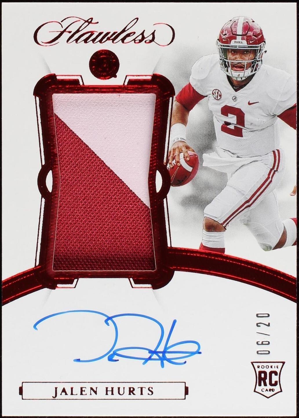 2020 Panini Flawless Collegiate - Rookie Patch Autographs Jalen Hurts ...