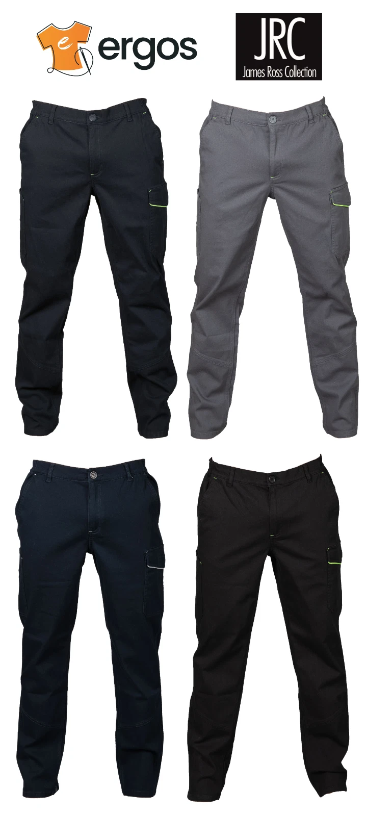 JRC Men's ZURIGO MAN Multi Pocket Stretch Cotton Work Pants