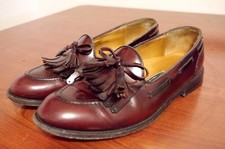 Mens Cole Haan Oxblood Tassel Kiltie 10 D Dress Loafers Made in the USA