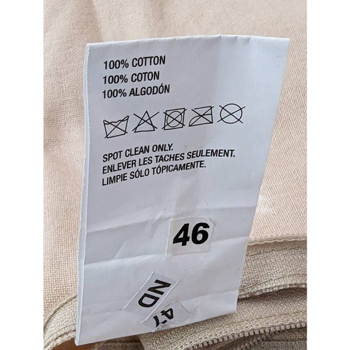 2 Crate And Barrel Cozette Dip Dye Natural Pillow Sham Cover Down Insert 23" New - Picture 10 of 11