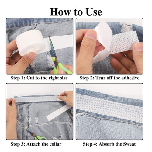 2-6 Rolls Neck Collar Sweat Pad Shirt Collar Protector Invisible Protection - UK - Picture 14 of 23