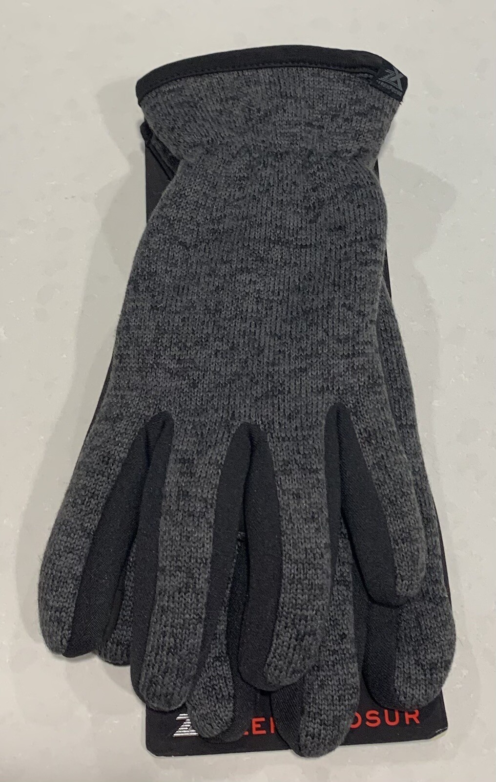 ZeroXposur Men’s Sweater Knit Gloves Iron HTHR Size Large/ XL MSRP 40