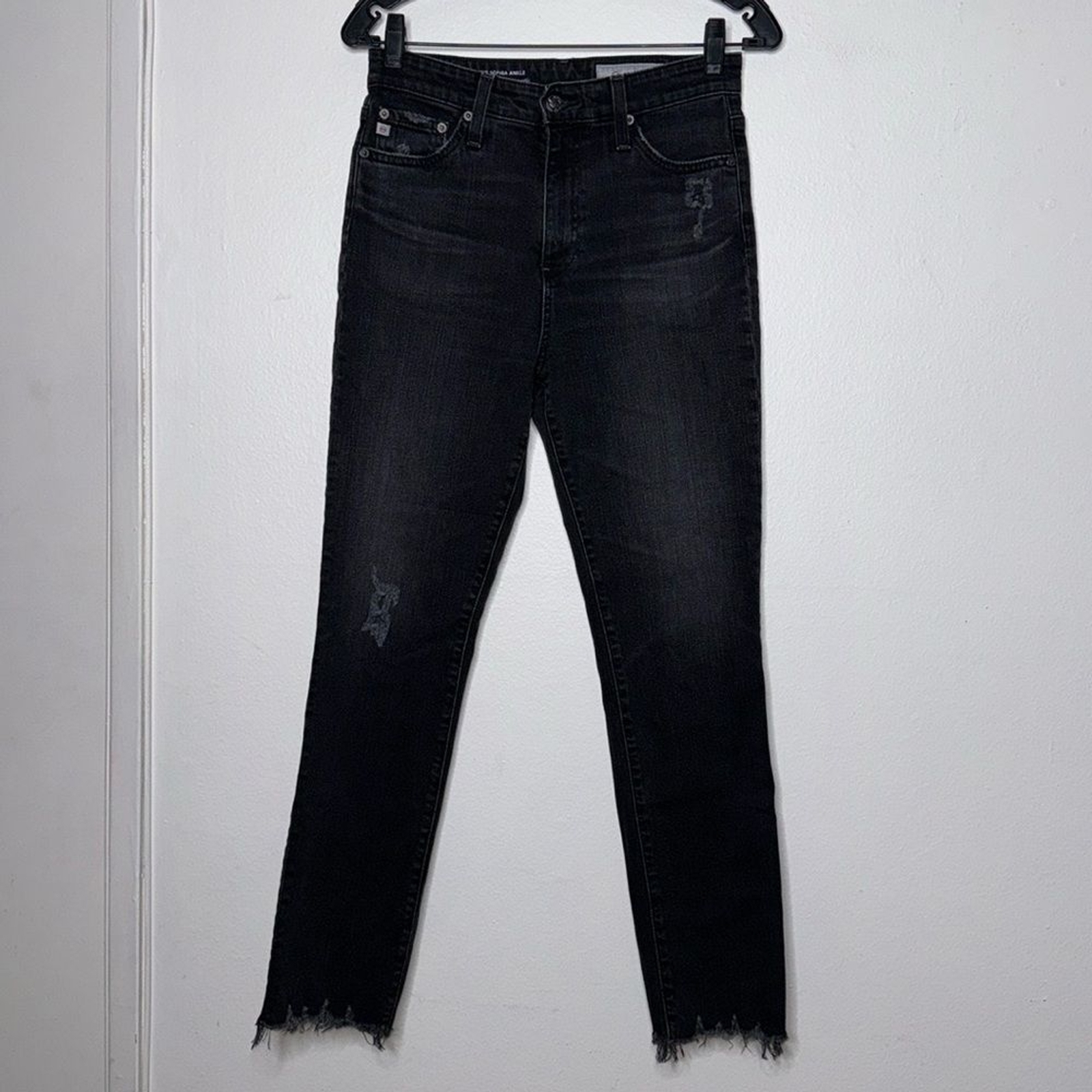 Adriano Goldschmied AG Sophia Ankle Vintage High-Waisted Skinny Black Jeans 28 thumbnail 2