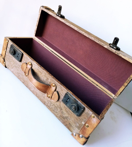 Hobby Lobby Wood Suitcase Luggage Travel Display Trunk Chest Gift Box Home Decor