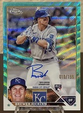 2023 Topps Chrome - Rookie Autographs Brewer Hicklen #RA-BHI Aqua Wave Refractor