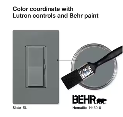 #ad #ad Lutron Diva DVSCCL 153P SL Dimmer Led Color Match BEHR HEMATITE N460 6 Slate $38.41