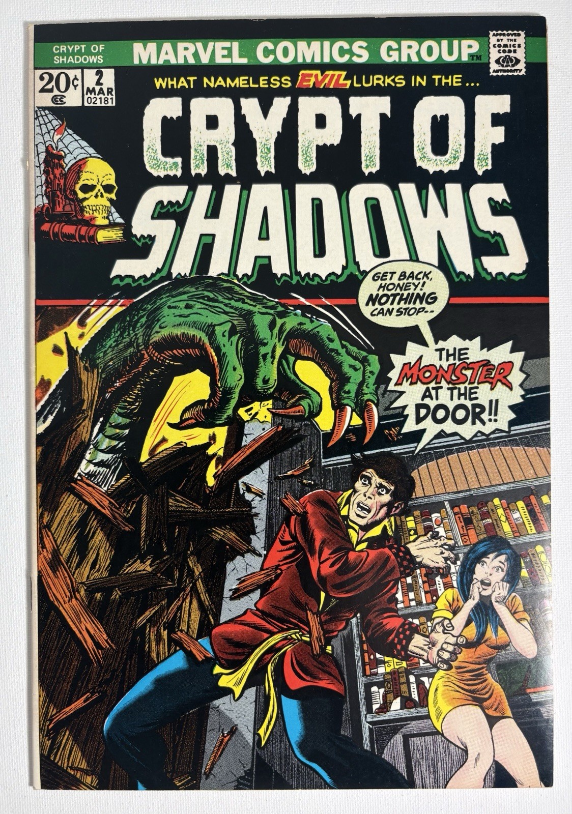 Crypt Of Shadows #2 (1973) - ¡Edad de Bronce Marvel Horror! ¡El monstruo en la puerta!!