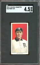 1909-11 T206 Old Mill Cigarettes Baseball Perry Lipe SGC 4.5