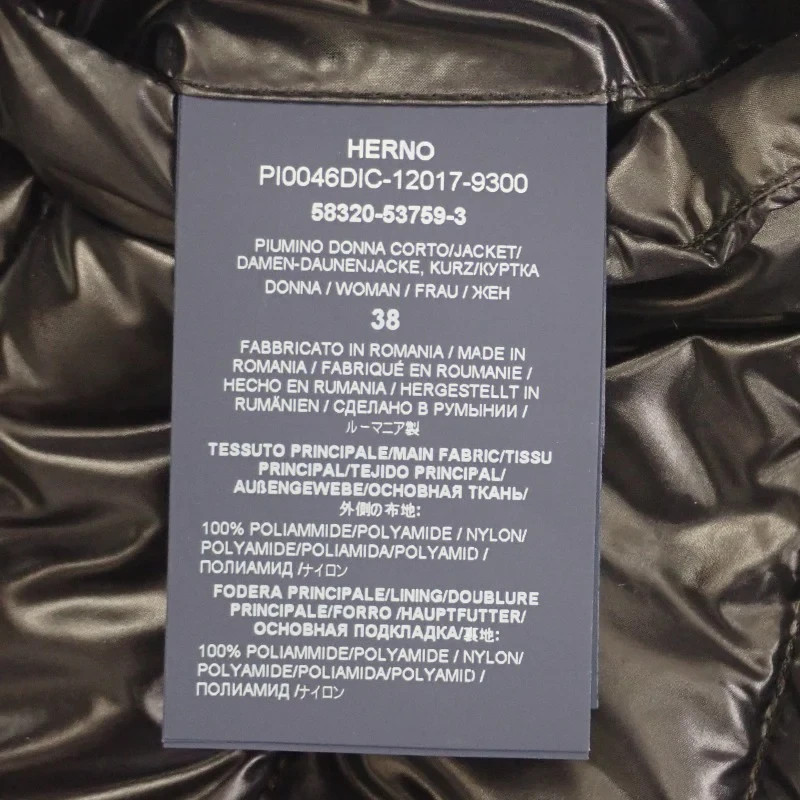 HERNO Iconico Sofia Puffer Jacket Black Nylon Siz… - image 8