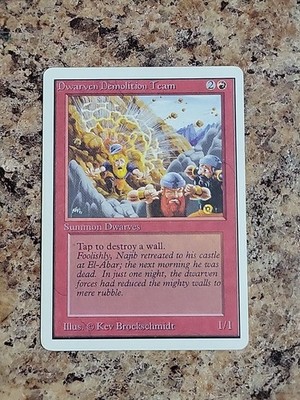 Dwarven Demolition Team Unlimited Played Red Uncommon MAGIC MTG 