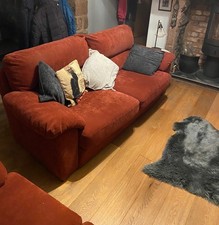 3 & 2 Seater Sofas in Claret 'Novalife' Fabric