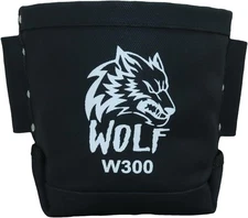 Wolf Black Canvas Tool Pouch, Tunnel Belt Loop, Bull Pin Loops & Bolt Bag Tote |