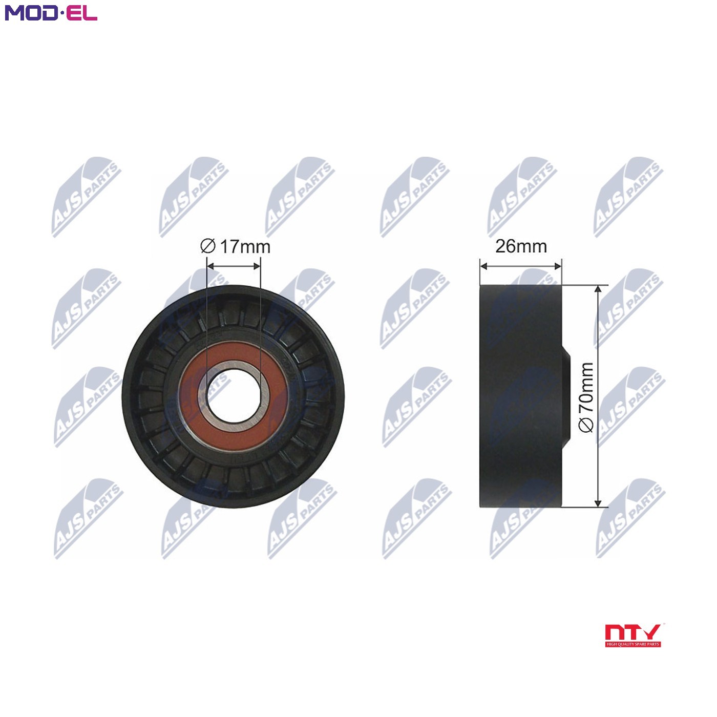 V-belt tensioner pulley RNK-BM-011 NTY for BMW ROLLS-ROYCE - Image 9