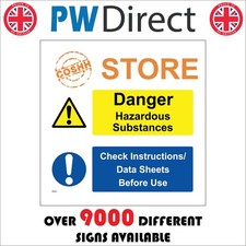 SIGN COSHH Store Hazardous Substances Toxic Waste Health Protection MU302F