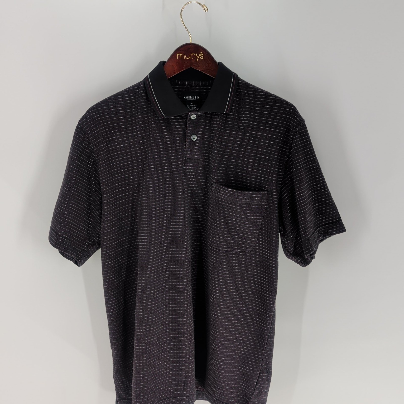 Van Heusen Pine Striped Two Button Performance Po… - image 1